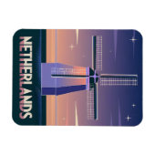 レトロ80sネオン気化波オランダ風車 マグネット (横)