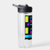 レトロ80Sネオン蛍光カラフル虹の形 ウォーターボトル (右面)