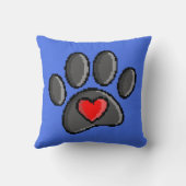 レトロ80sビデオゲーム8ビットピクセルアートドッグポープリント クッション (裏面)