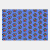 レトロ80sビデオゲーム8ビットピクセルアートドッグポープリント ラッピングペーパーシート (正面2)