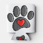 レトロ80sビデオゲーム8ビットピクセルアートドッグポー 缶クーラー (裏面)