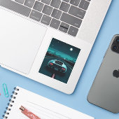 レトロ80sピクセルLoFi気化波未来型超車 シール (ノートパソコンとiPhone)