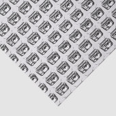 レトロ80sボックスグレーパターン 薄葉紙 (詳細)