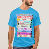 レトロ80sムービーVHSスタック Tシャツ (正面)