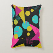 レトロ80sメンフィス幾何デザイン アクセントクッション (正面(垂直))