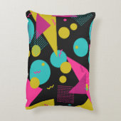 レトロ80sメンフィス幾何デザイン アクセントクッション (裏面(縦))