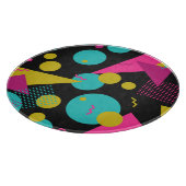 レトロ80sメンフィス幾何デザイン カッティングボード (角)