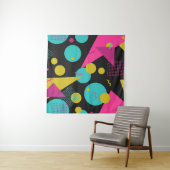 レトロ80sメンフィス幾何デザイン タペストリー (インサイチュ)