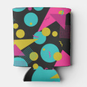 レトロ80sメンフィス幾何デザイン 缶クーラー (裏面)