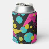 レトロ80sメンフィス幾何デザイン 缶クーラー (缶裏面)