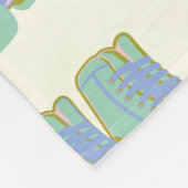 レトロ80sローラースケートパターンパステルスケーター90s フリースブランケット (角)