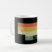 レトロ80s動揺してヴィンテージサンセットネブラスカコーヒー コーヒーマグカップ (正面左)