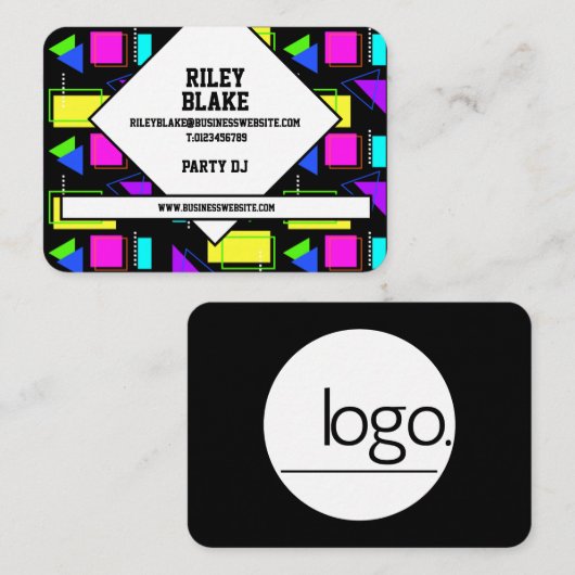 レトロ80S型枠事業会社ロゴ 名刺 (正面/裏面)