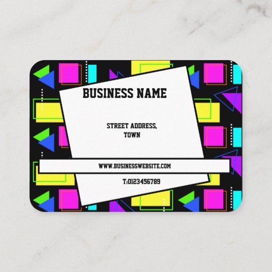 レトロ80S型枠事業会社ロゴ 名刺 (裏面)