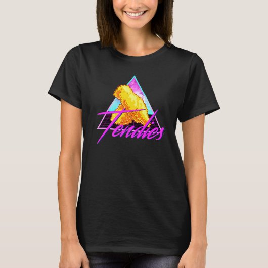 レトロ80s気流鶏肉テンディズダンクミーム tシャツ (正面)
