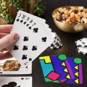 レトロ80s色のブロック トランプ (インサイチュ)