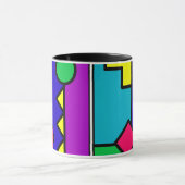 レトロ80s色のブロック マグカップ (中央)