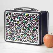レトロ80's豹のプリカラフルントメタル弁当箱 メタルランチボックス (インサイチュ)