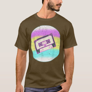 レトロ80s音楽カセット合成波Art Vaporwave M Tシャツ