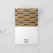 レトロ80's90's カセットテープ ミュージック バースデーパーティー カード (内部)