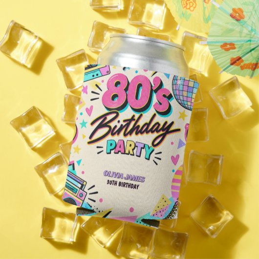 レトロ80's 誕生日 缶クーラー (インサイチュ 夏)