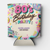 レトロ80's 誕生日 缶クーラー (正面)
