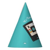 レトロ80's 90'sカセットテープ音楽誕生日パーティー パーティーハット (左)