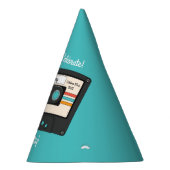 レトロ80's 90'sカセットテープ音楽誕生日パーティー パーティーハット (右)