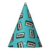 レトロ80's 90'sカセットテープ音楽誕生日パーティー パーティーハット (左)