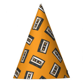 レトロ80's 90'sカセットテープ音楽誕生日パーティー パーティーハット