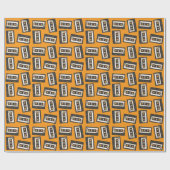 レトロ80's 90'sカセットテープ音楽誕生日パーティー ラッピングペーパー (フラット)