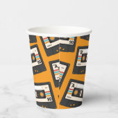 レトロ80's 90'sカセットテープ音楽誕生日パーティー 紙コップ (右)