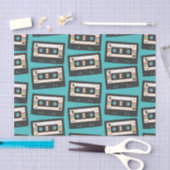 レトロ80's 90'sカセットテープ音楽誕生日パーティー 薄葉紙 (クラフト)