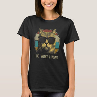 レトロ80s 90sキャット欲しいことをする tシャツ