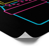 レトロ80s 90sネオンアーケードマシンアーケードキャビネット ポスター (角)