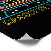 レトロ80s 90sネオンカセットテープゲートバスター ポスター (角)