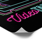 レトロ80s 90sネオンビデオテープVhs ポスター (角)