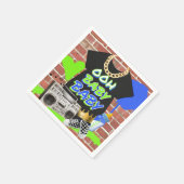 レトロ80's/90'sヒップホップベビーシャワーナプキンス スタンダードカクテルナプキン (角)