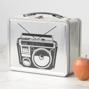レトロ80s Boombox メタルランチボックス