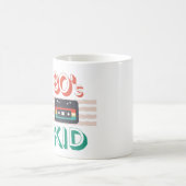 レトロ80'S KID – カセット愛好家 コーヒーマグカップ (中央)
