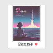 レトロ80s LoFi Vaporwave宇宙探索 シール (シート)