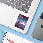 レトロ80s LoFi Vaporwave宇宙探索 シール (ノートパソコンとiPhone)