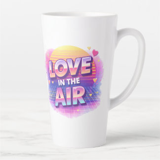 レトロ80's Love In The Air バレンタイン ラバーキャンドル カフェラテマグ