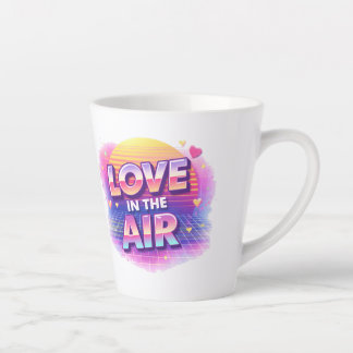 レトロ80's Love In The Air バレンタイン ラバーキャンドル カフェラテマグ