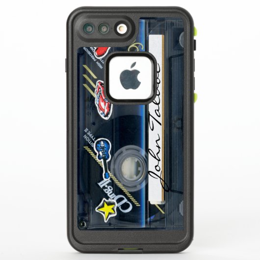 レトロ80s T3オーディオテープカセットiPhoneケース LifeProof iPhoneケース (裏面)