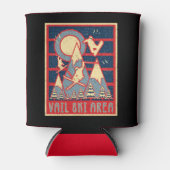 レトロ80s Vailスキーエリア 缶クーラー (正面)