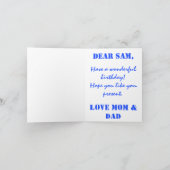 レトロ80tファッションネオンフルオロ幾何学誕生日 カード (内部)