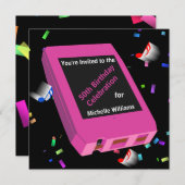 レトロ8-Track 50誕生日 招待状 (正面/裏面)