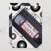 レトロ90のテクニカルカバーの招待 招待状 (正面/裏面)