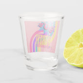 レトロ90のパーティーピンクノスタルジック誕生日 ショットグラス (裏面)